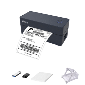 Pixra P30 USB Direct Thermal Shipping Label Printer & Barcode Printer | 4×6 Label & Adjustable Label