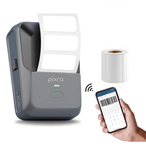 Pixra Mini Bluetooth Thermal Label Printer for Business | Inkless Mini | Jewellery, Round, Rectangle Label